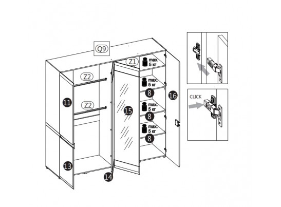 Шкаф 4D/TYP 23A Линате