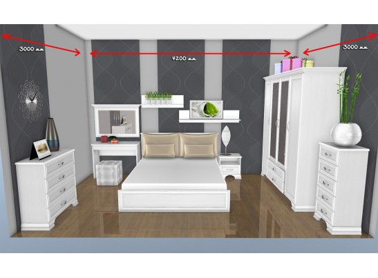 Кровать двуспальная с подъемником Тиффани