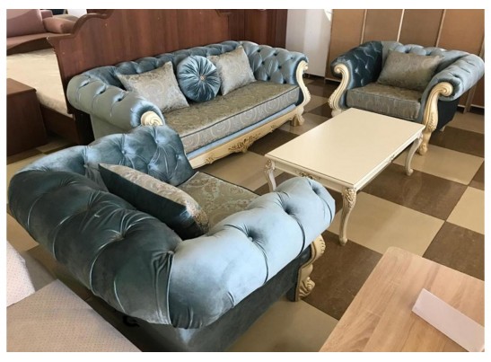 Комплект мебели Ассоль, крем бирюза