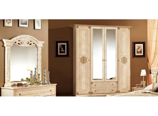 Спальня "Рома" (с 4-х дверным шкафом) беж