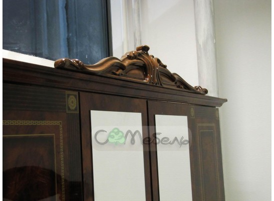 Шкаф 4-х дверный зеркальный «Рома» орех