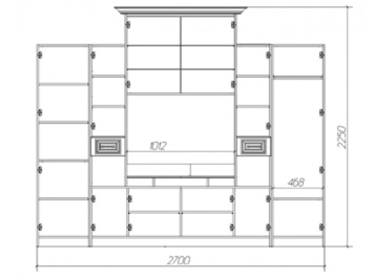 Гостиная Венера (резные декоры МДФ+патина)