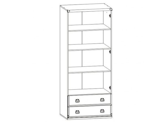 Шкаф для одежды с полками ИНДИАНА JSZF 2D2S