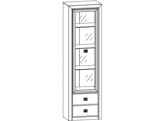 Шкаф стеклянный REG1W2S КОЕН