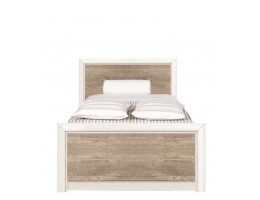 Кровать односпальная LOZ 90*200 КОЕН, ясень снежный/сосна натуральная