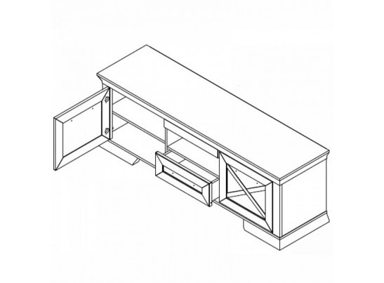 Тумба ТВ MARSELLE RTV167, ясень снежный/дуб сонома темный