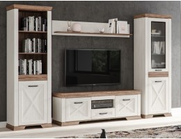 Гостиная MARSELLE, ясень снежный/дуб сонома темный