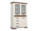 Комбинированный шкаф MARSELLE REG2W1D4S, ясень снежный/дуб сонома темный