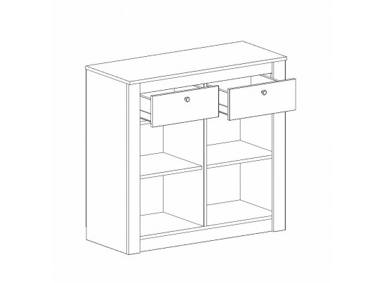 Тумба 2 двери Даллас, дуб винтерберг/таксония