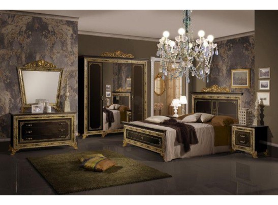 Комод с зеркалом "Катя" (черный)