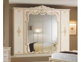 Шкаф 6-и дверный с зеркалами "Диана" (беж.)