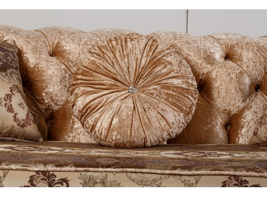 Диван раскладной трехместный Ассоль, орех (ткань беж)