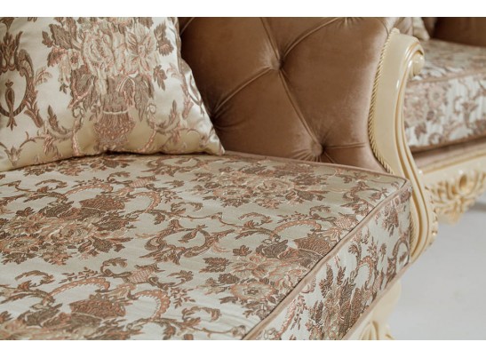 Диван раскладной трехместный Ассоль, крем (ткань беж)