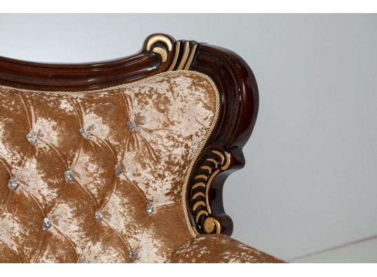 Диван трехместный Эсмеральда, орех (ткань беж)