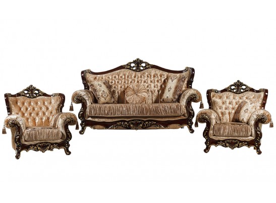 Кресло Эсмеральда, орех (ткань беж)