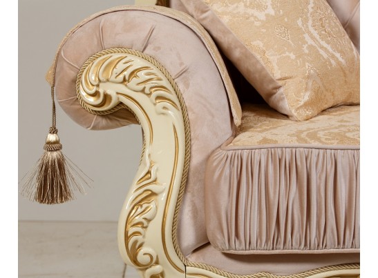 Кресло Эсмеральда, крем (ткань золото)