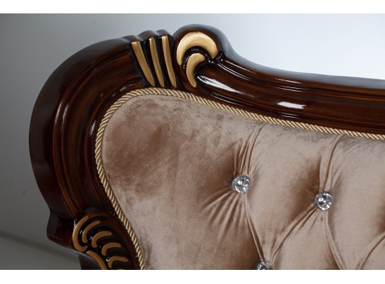 Кресло Эсмеральда, орех (ткань золото)