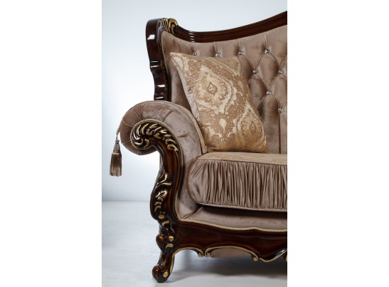 Кресло Эсмеральда, орех (ткань золото)