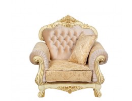 Кресло Илона, крем (ткань золото) 