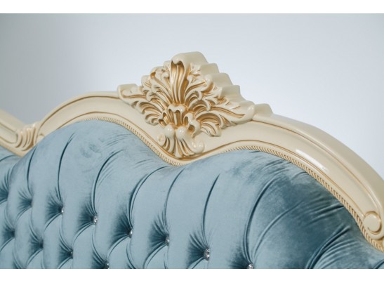 Диван трехместный Илона, крем (ткань бирюза)