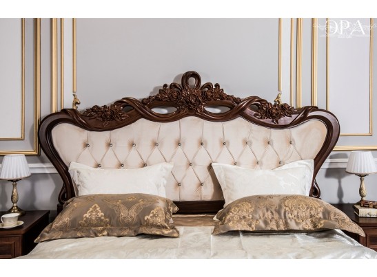 Кровать с мягким изголовьем "Афина" караваджо