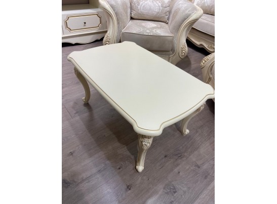 Стол журнальный прямоугольный "Джоконда" крем глянец