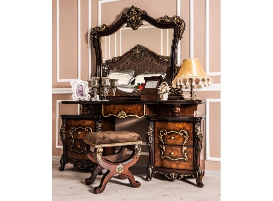 Туалетный стол с пуфиком Джоконда (корень дуба)