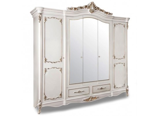 Шкаф 5-створчатый Флоренция, белый