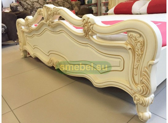 Кровать Мона Лиза крем с мягким изголовьем