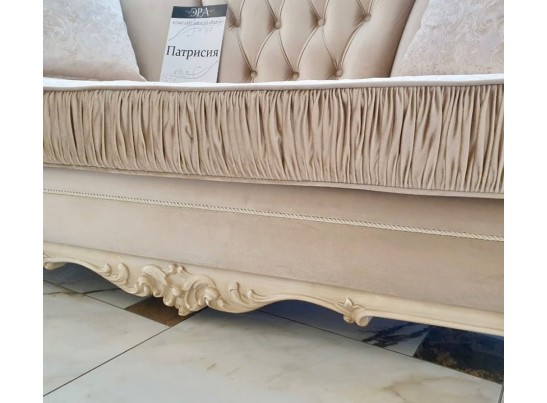 Комплект мягкой мебели Патрисия, серый глянец