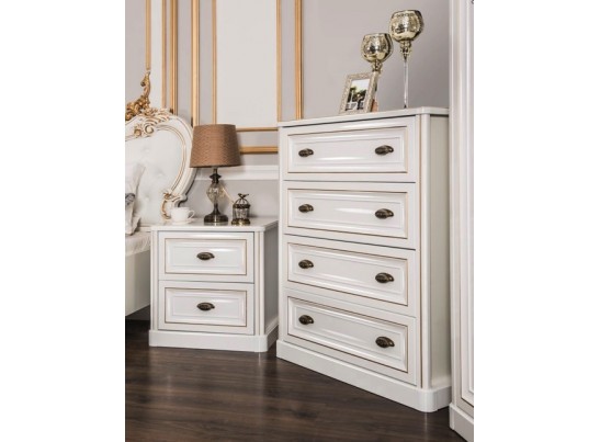 Комод узкий Натали, белый
