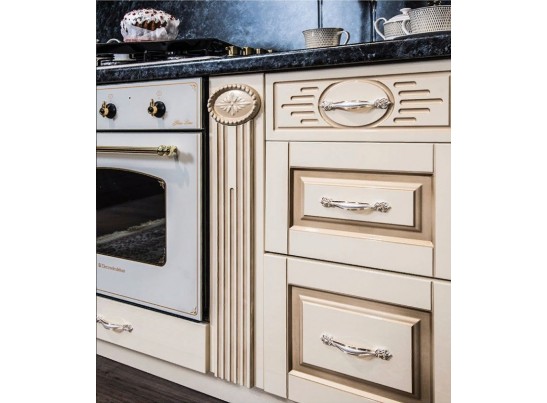 Модульная кухня Верона 3,9 м, крем глянец