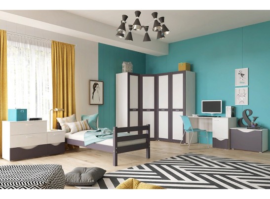 Кровать Соня Вариант 4 (с защитой по центру)