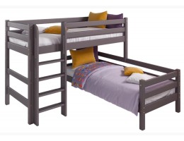 Угловая кровать "Соня" Вариант 7 с прямой лестницей 