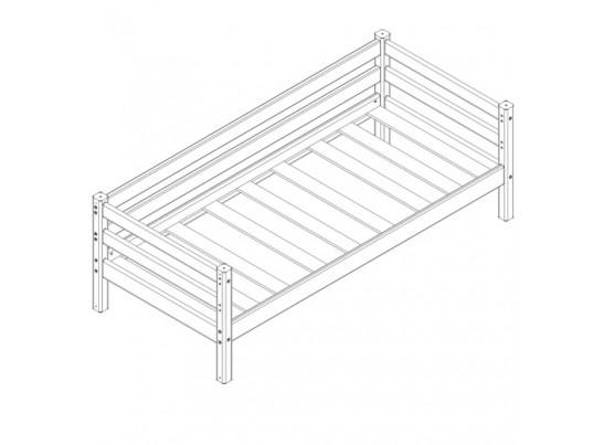 Кровать Соня Вариант 4 (с защитой по центру)