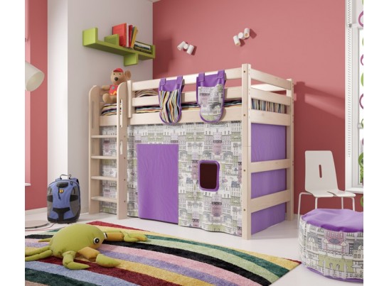 Кровать чердак Соня Вариант 5 (с прямой лестницей)