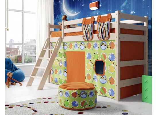Кровать чердак Соня Вариант 6 (с наклонной лестницей)