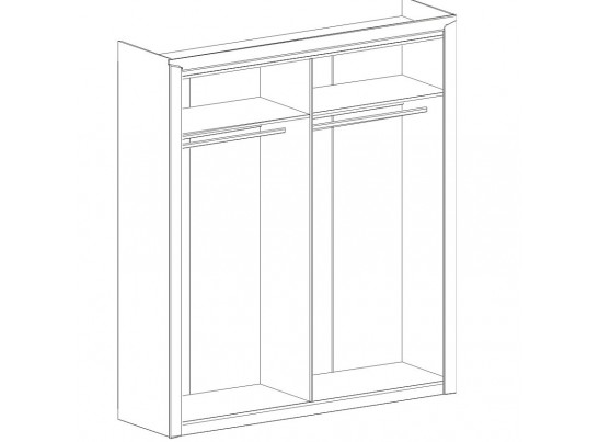 Шкаф 4-х дверный Соренто (дуб стирлинг)