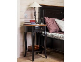 Прикроватная тумба овальная ST9131N (черный сапфир)