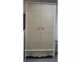 Шкаф для одежды Лаура 2х дверный на низком изножье в стиле прованс  ММ-267-01/02Б