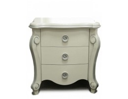 Тумба прикроватная Луиза с тремя ящиками и ножками в античном стиле ММ-227-03