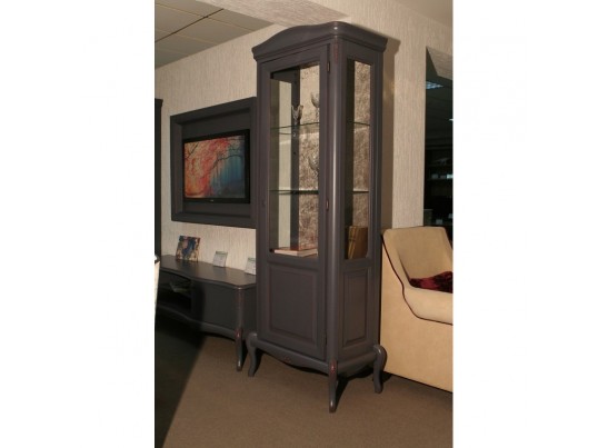 Шкаф с витриной Мокко ММ-306-01