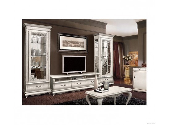 Шкаф с витриной Оскар с зеркалом ММ-210-01