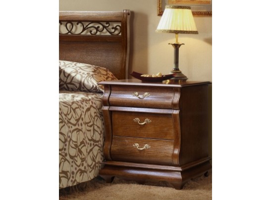 Тумба прикроватная Оскар с 3 ящиками, орех ММ-216-03