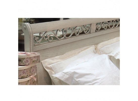 Кровать Оскар без изножья, белая эмаль с ТП ММ-216-02/12Б2