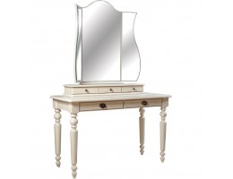 Стол туалетный Лика с тройным зеркалом из натурального дерева ММ-137-06
