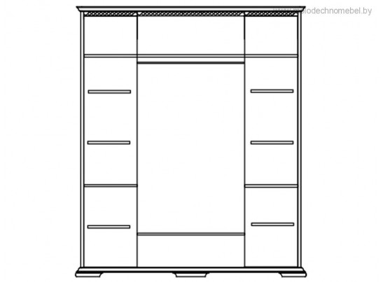 Шкаф для одежды Лика из натурального дерева дуба, цвет медовый дуб ММ-137-01/04