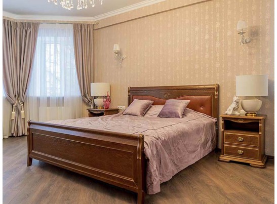 Кровать Лика с ножной спинкой, цвет медовый дуб ММ-137-02/16