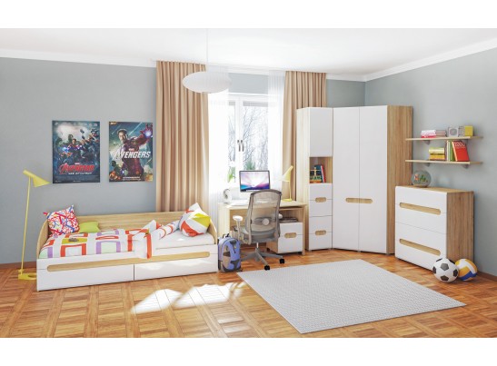 Кровать в детскую Леонардо МН-026-12, белый