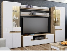 Стенка в гостиную Леонардо МН-026, белый